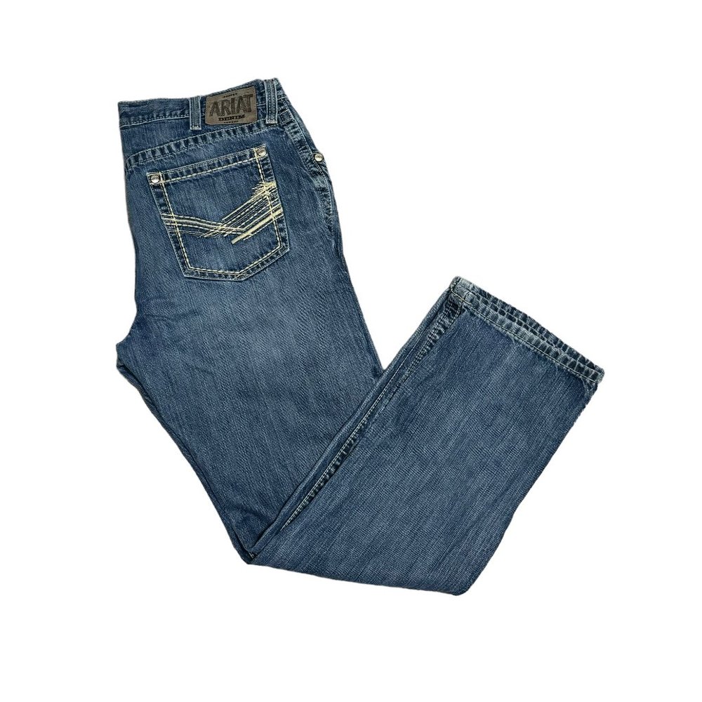 Ariat Men's M4 Low Rise Bootcut Jeans Casual Denim Medium Wash Size 40x34